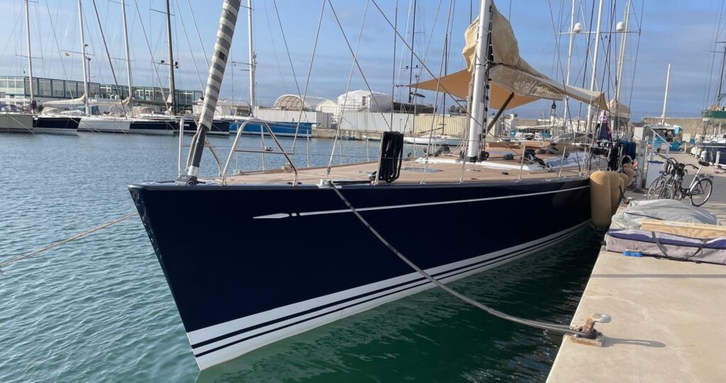 Swan 82 - Stella - docked with Bimini
