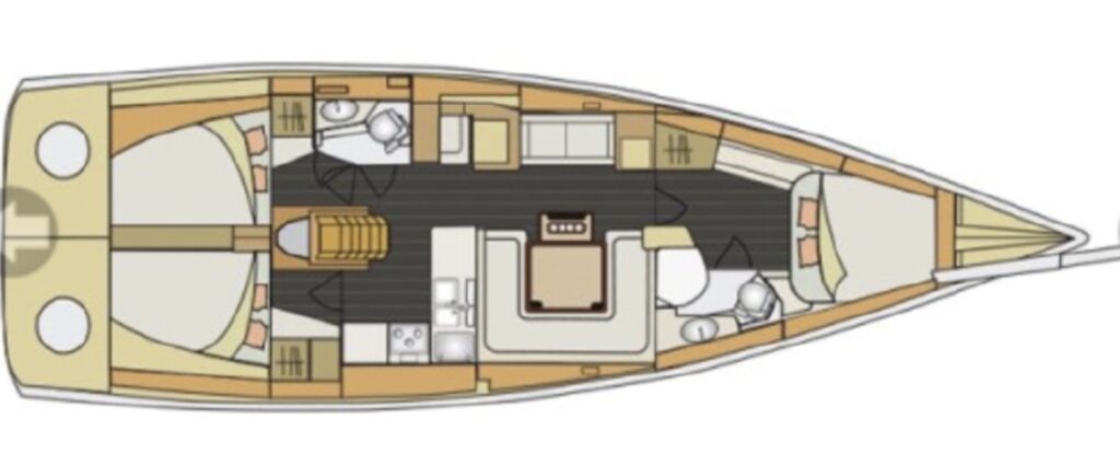 Elan 450 - Emily of Cowes - Interior Layout